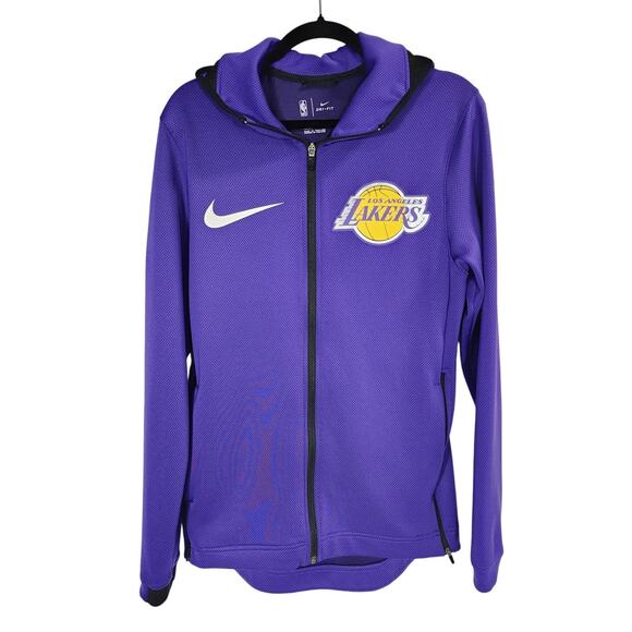 Los Angeles Lakers Nike Showtime Therma Flex Performance Full-Zip Purple Hoodie - Picture 1 of 14
